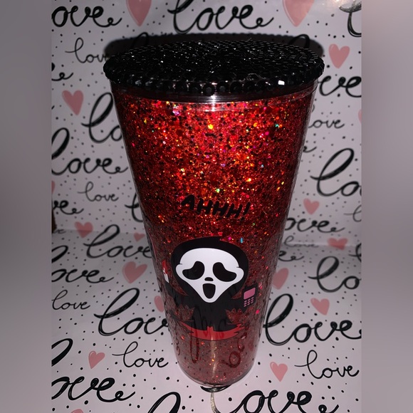Ghost Face Polycrilic Rhinestones Tumbler - Picture 2 of 3